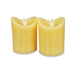 Set 2 candele Led con fiammella dinamica