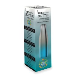 The Steel Bottle - 16 Blue silver