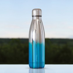 The Steel Bottle - 16 Blue silver