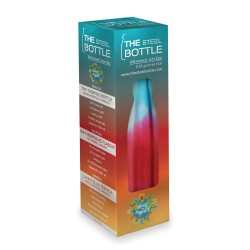 The Steel Bottle - 18 Gold red blue