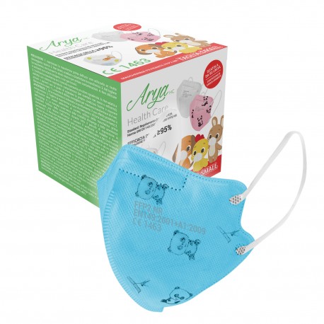 Mascherina FFP2 BAMBINO BLU ( Confezione 50 unità) - Prodotto Certificato